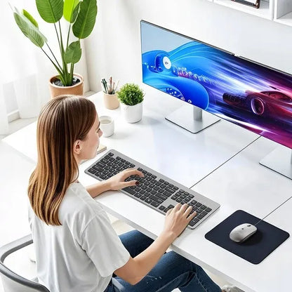 UNITEK SlimTap lengva laidinė biuro klaviatūra USB-A pilka pilka