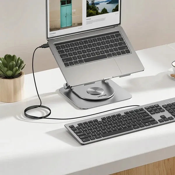 UNITEK SlimTap lengva laidinė biuro klaviatūra USB-A pilka pilka