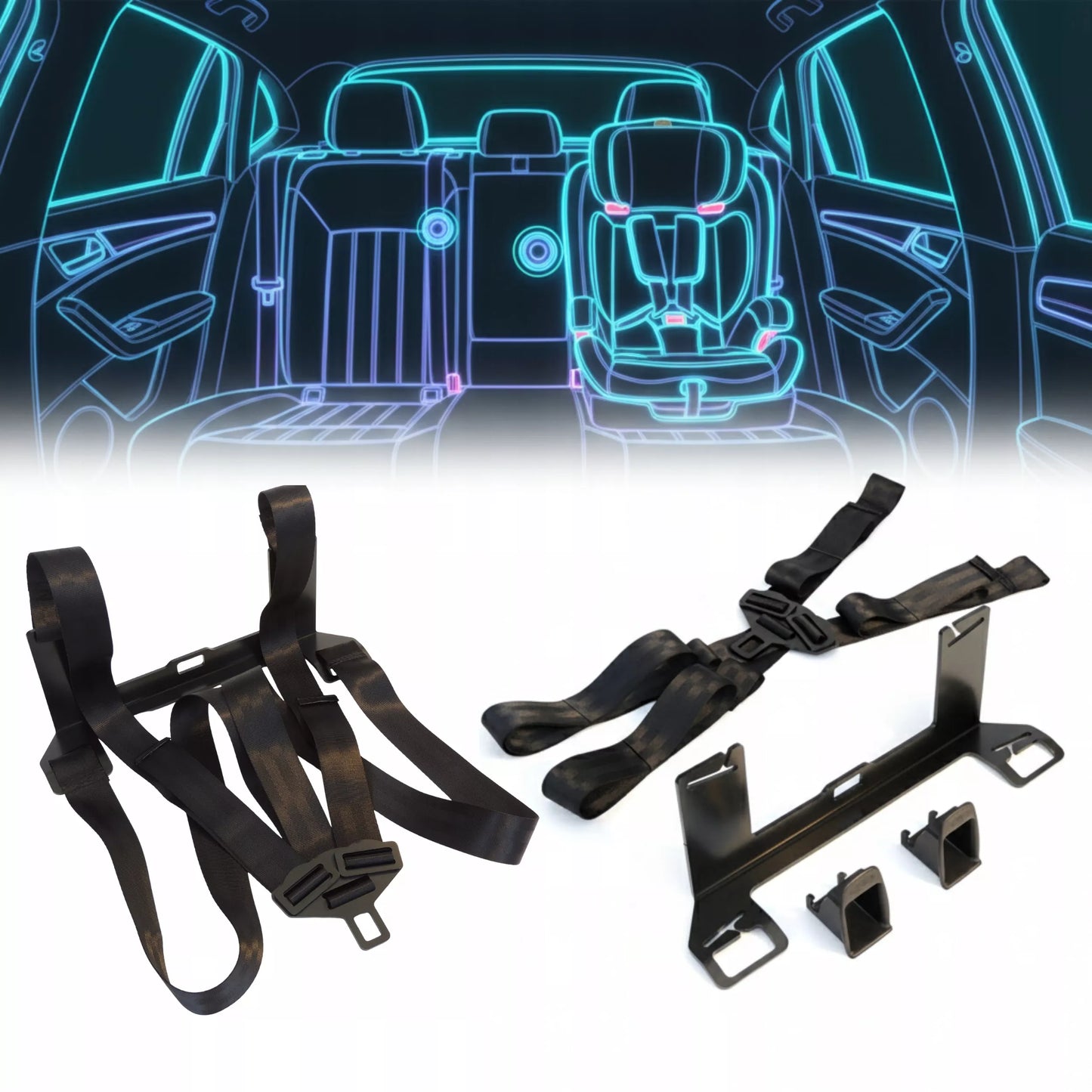Universalus ISOFIX adapteris kėdutės tvirtinimui