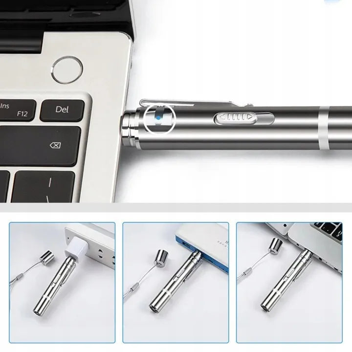USB įkraunamas 3 viename lazerinis žaislas katėms su UV ir žibintuvėlio režimais