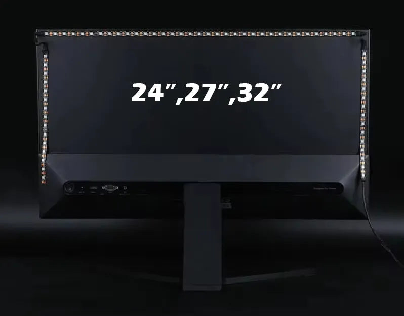 USB RGBIC LED juostos rinkinys PC Ambient ekrano sinchronizacijai 27" žaidėjams
