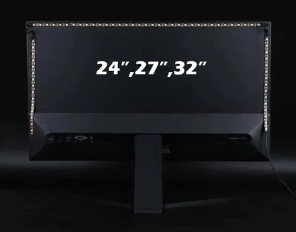 USB RGBIC LED juostos rinkinys PC Ambient ekrano sinchronizacijai 27" žaidėjams