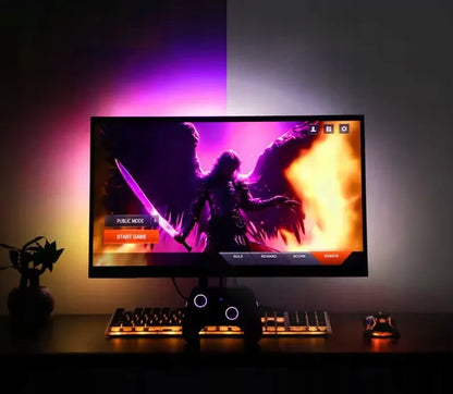 USB RGBIC LED juostos rinkinys PC Ambient ekrano sinchronizacijai 27" žaidėjams