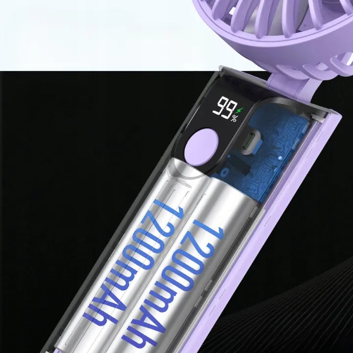 USB ventiliatorius TOPK K38 tylus stalinis rankinis 2400mAh