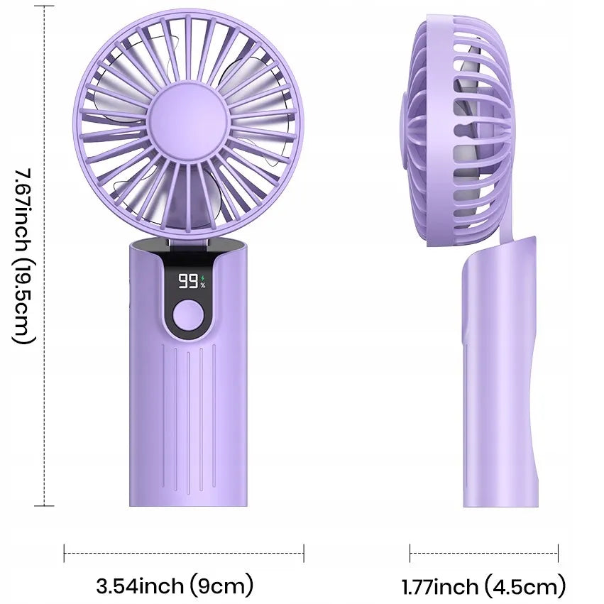 USB ventiliatorius TOPK K38 tylus stalinis rankinis 2400mAh