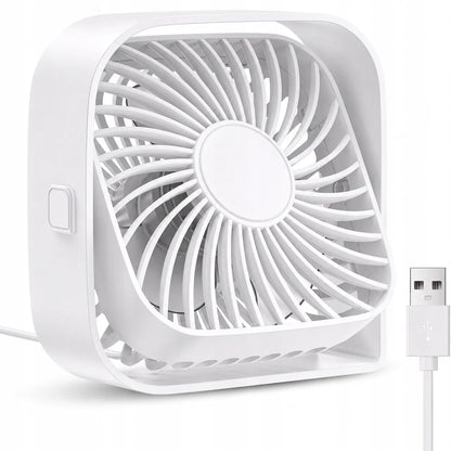 USB ventiliatorius TOPK K50 tylus stalinis mini ventiliatorius, baltas