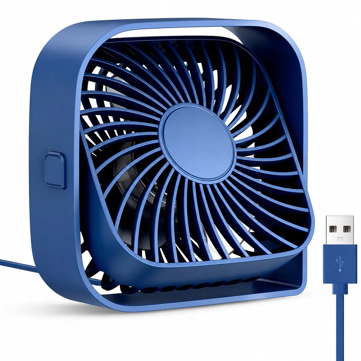USB ventiliatorius tylus mini stalo ventiliatorius aušinimui TOPK K50 mėlynas