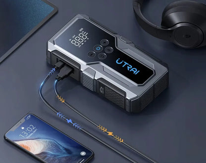 UTRAI JSTAR 9 automobilinis paleidiklis (boosteris) su kompresoriumi 1500A 10 BAR