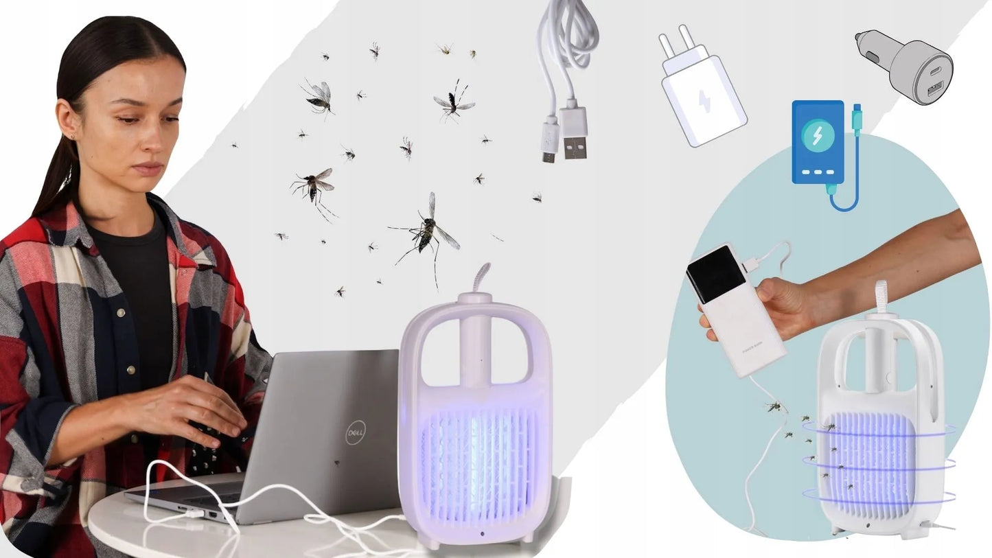 UV lempa nuo uodų ir musių su elektriniu muštuku USB