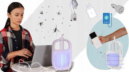 UV lempa nuo uodų ir musių su elektriniu muštuku USB