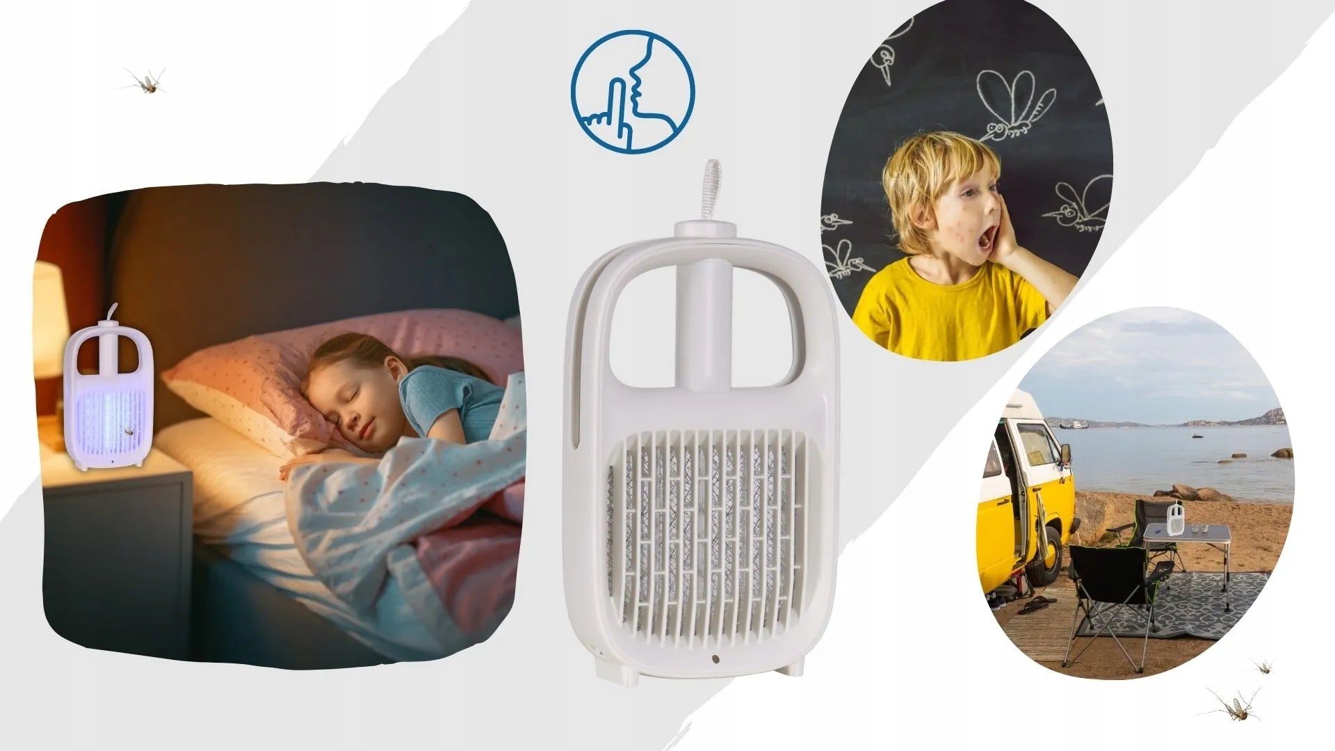 UV lempa nuo uodų ir musių su elektriniu muštuku USB