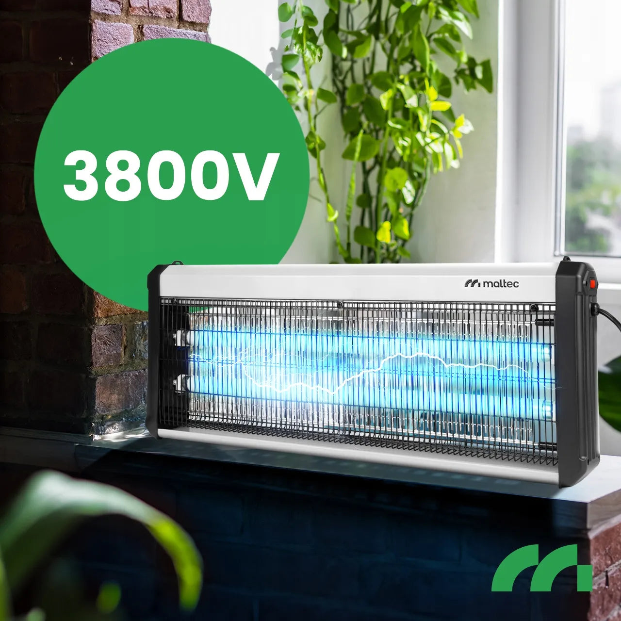 UV vabzdžių gaudyklė nuo uodų ir musių, galinga 40W 3800V
