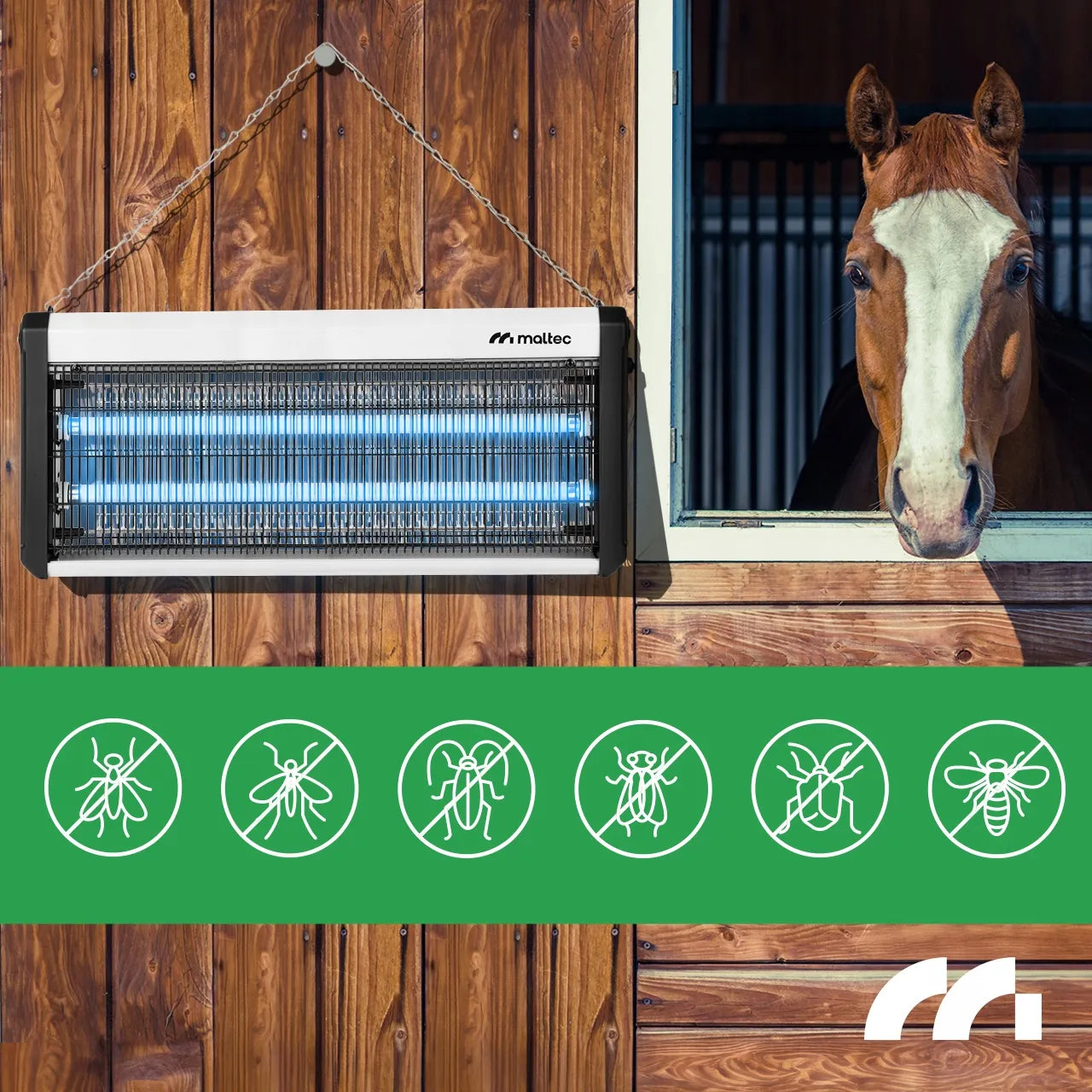 UV vabzdžių gaudyklė nuo uodų ir musių, galinga 40W 3800V