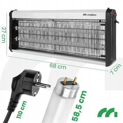 UV vabzdžių gaudyklė nuo uodų ir musių, galinga 40W 3800V