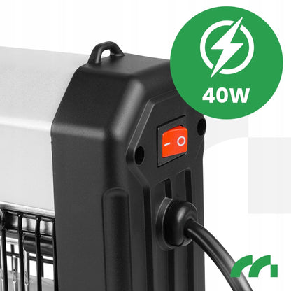 UV vabzdžių gaudyklė nuo uodų ir musių, galinga 40W 3800V