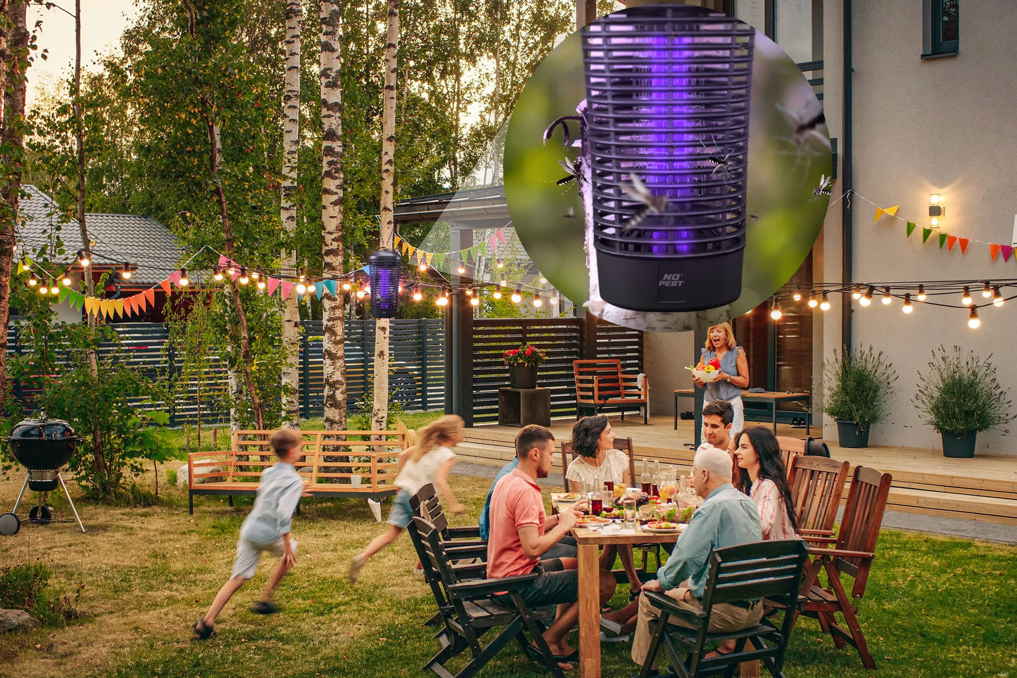 UV vabzdžių gaudyklė nuo uodų, musių ir kandžių 4500V 40W No-Pest XXL