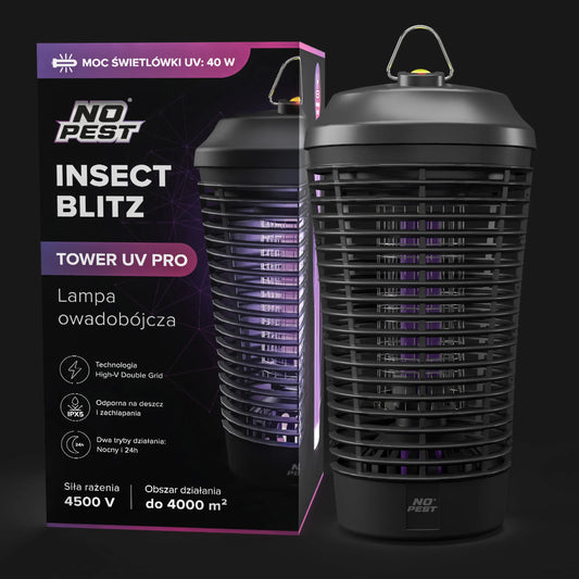 UV vabzdžių gaudyklė nuo uodų, musių ir kandžių 4500V 40W No-Pest XXL
