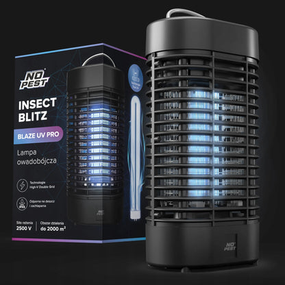 UV vabzdžių gaudyklė nuo uodų, musių, kandžių ir kitų vabzdžių NO PEST 2500V UV PRO didelė XL