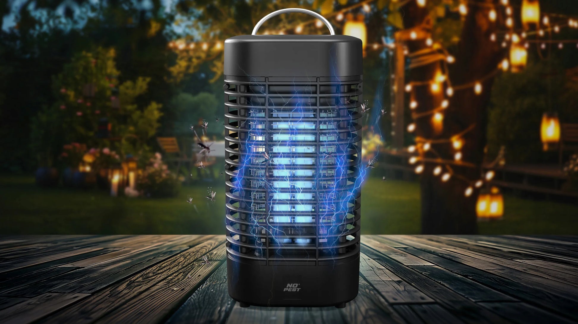 UV vabzdžių gaudyklė nuo uodų, musių, kandžių ir kitų vabzdžių NO PEST 2500V UV PRO didelė XL