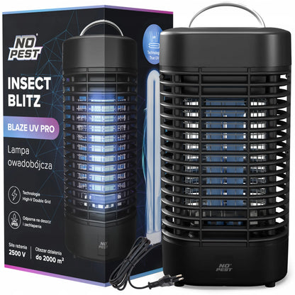 UV vabzdžių gaudyklė nuo uodų, musių, kandžių ir kitų vabzdžių NO PEST 2500V UV PRO didelė XL