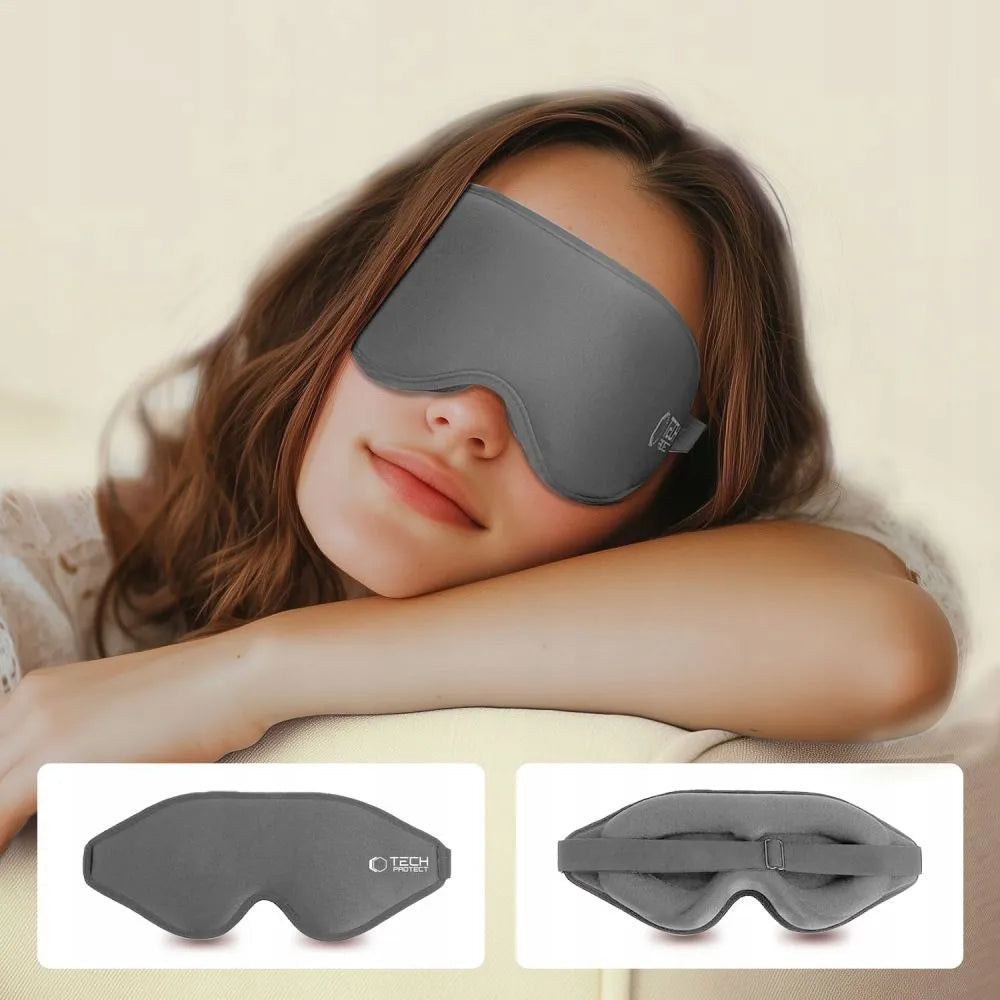 Užtemdančioji miego kaukė Tech-Protect 3D reguliuojama švelni
