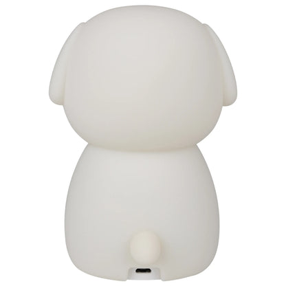 Vaikiška naktinė lemputė šuniukas, minkšta, spalvota RGB LED, USB, silikoninė