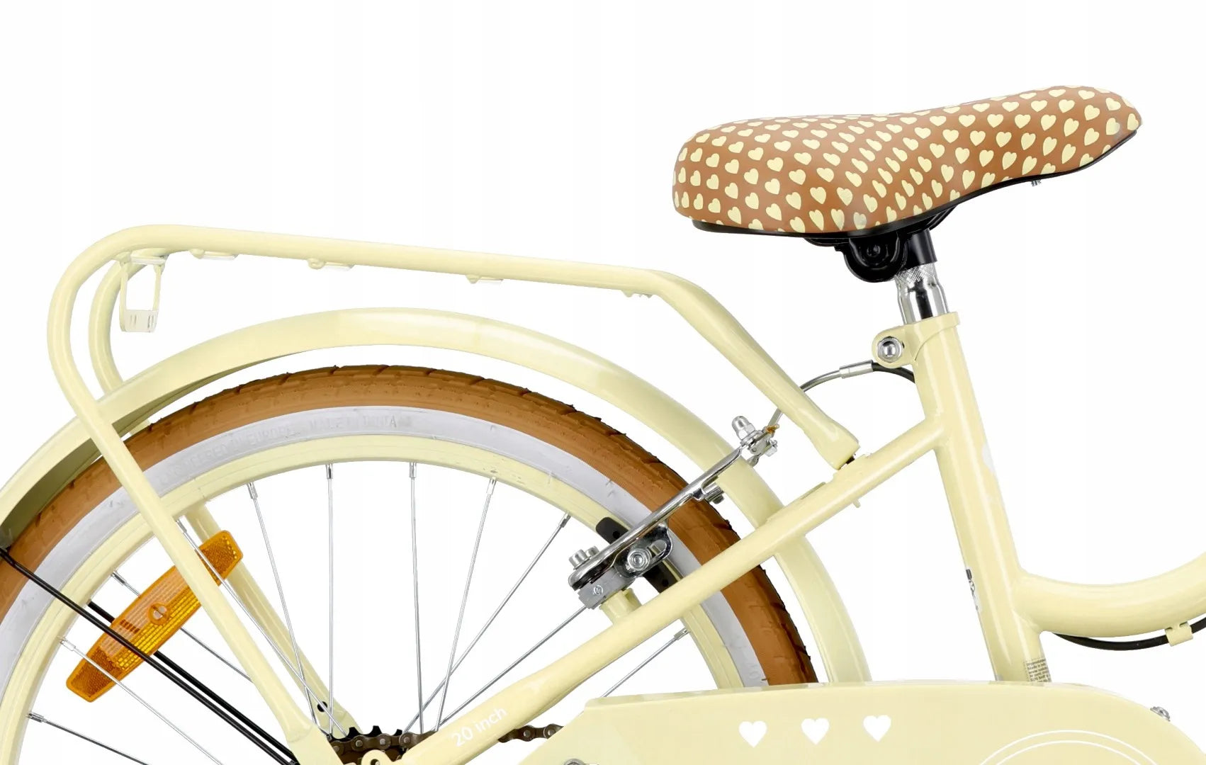Vaikiškas 20 colių dviratis mergaitėms Sun Baby Retro, „Shimano“ 6 bėgių, Butter Yellow, 5-8 metams