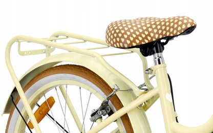 Vaikiškas 20 colių dviratis mergaitėms Sun Baby Retro, „Shimano“ 6 bėgių, Butter Yellow, 5-8 metams