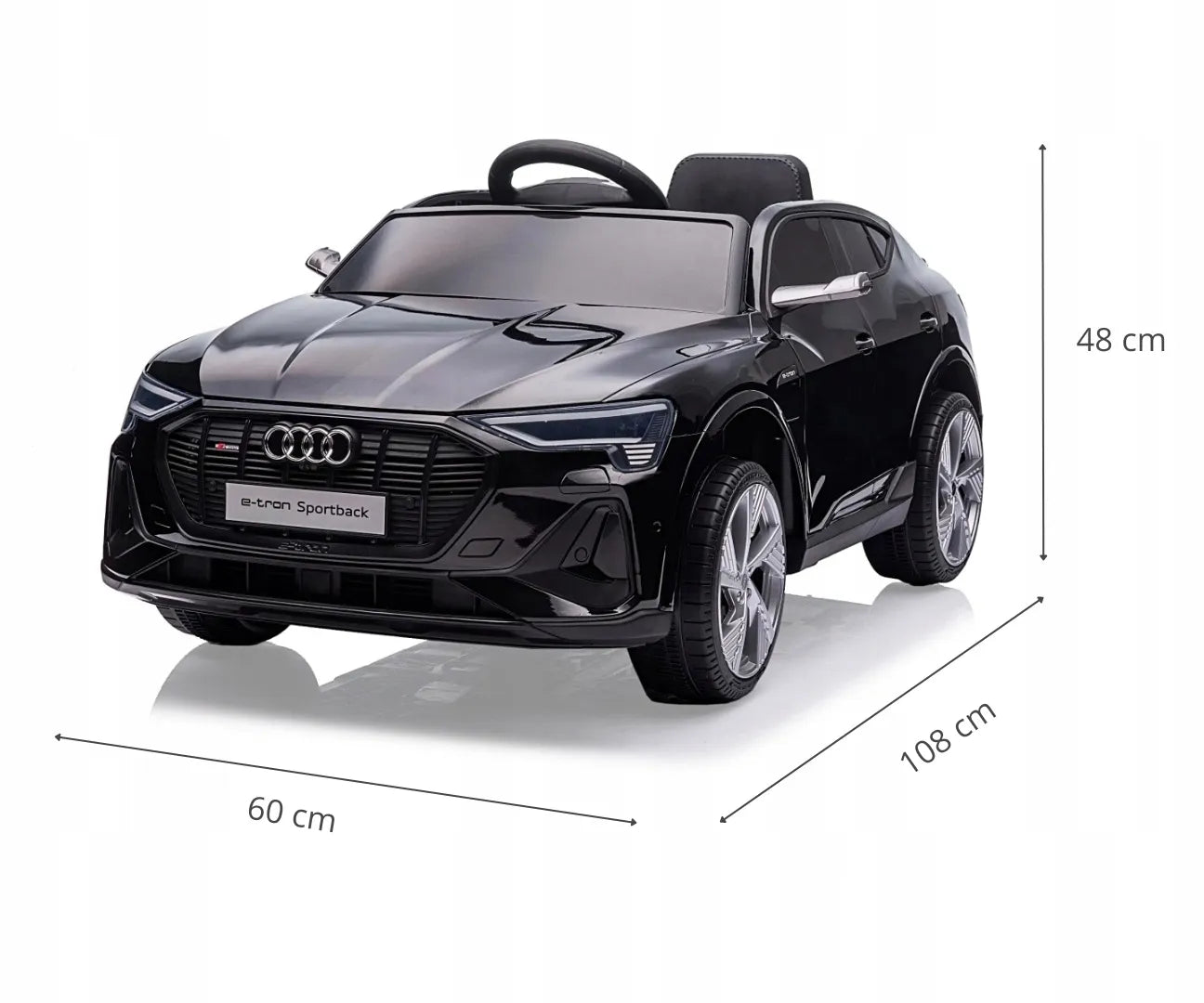Vaikiškas akumuliatorinis automobilis XXL Audi E-Tron Sportback 4x4