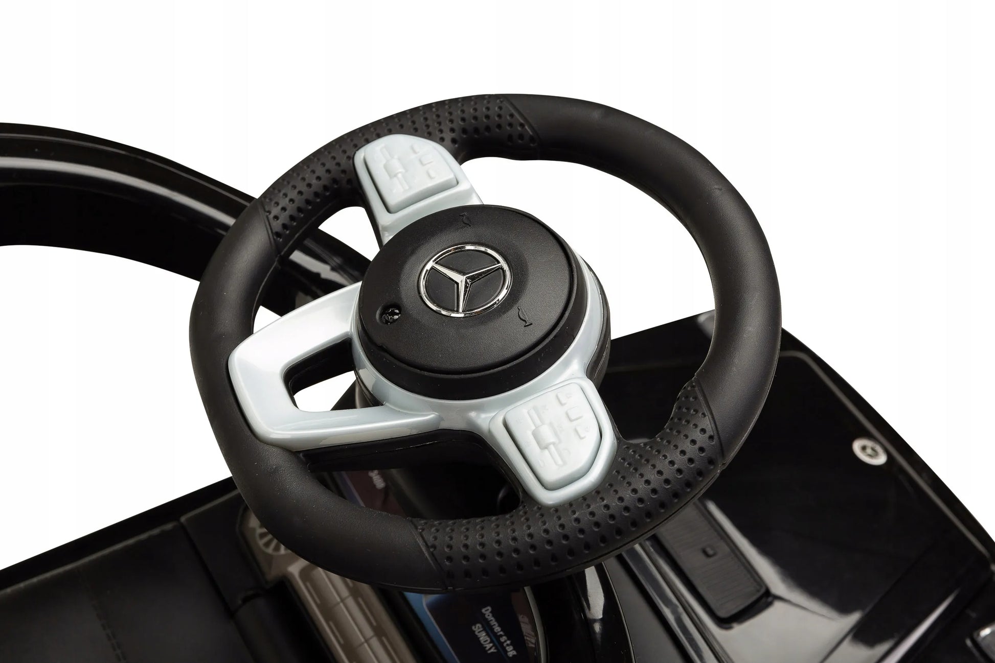 Vaikiškas paspirtukas Mercedes stumdukas vaikštynė guminiais ratais
