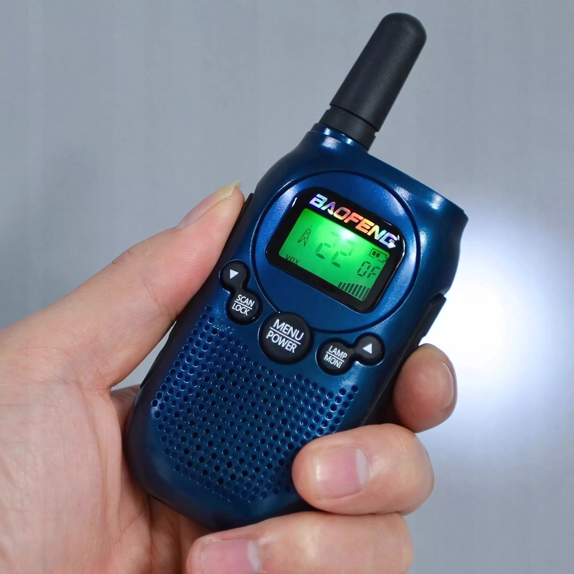 Vaikiškos radijo stotelės BAOFENG BF-T6 Panda PMR, LED žibintuvėlis, USB, 2 vnt.