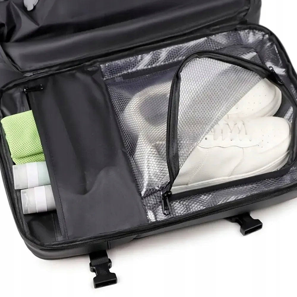 Vakuuminės kompresijos kelioninė kuprinė 35 l, 40 × 30 × 22 cm, su apsauga nuo vagystės