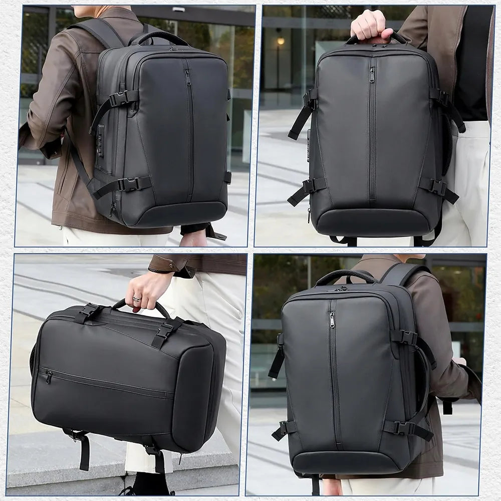 Vakuuminės kompresijos kelioninė kuprinė 35 l, 40 × 30 × 22 cm, su apsauga nuo vagystės