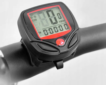 Vandeniui atsparus dviračio kompiuteris LCD spidometras su atstumo ir laiko funkcijomis
