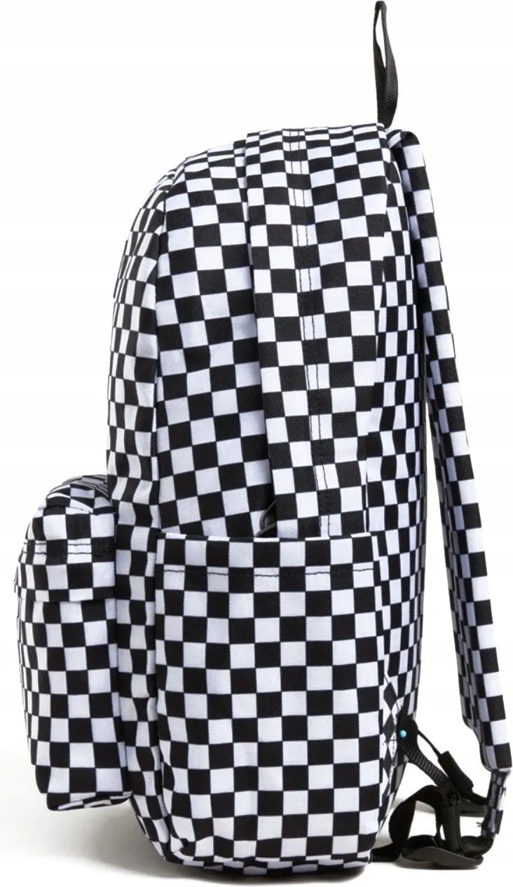 Vans Old Skool Grom Check mokyklinė kuprinė - juoda / balta