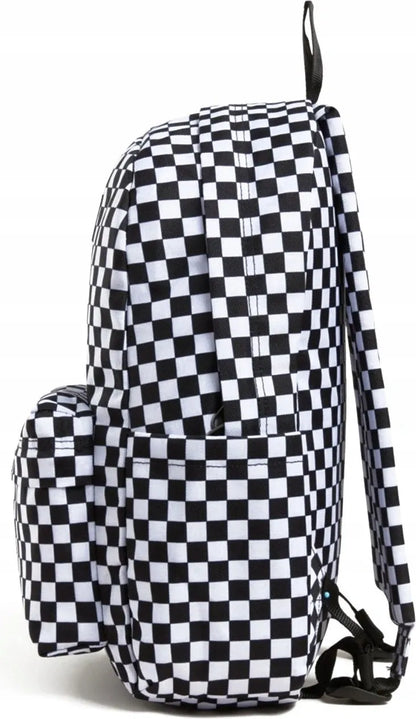Vans Old Skool Grom Check mokyklinė kuprinė - juoda / balta