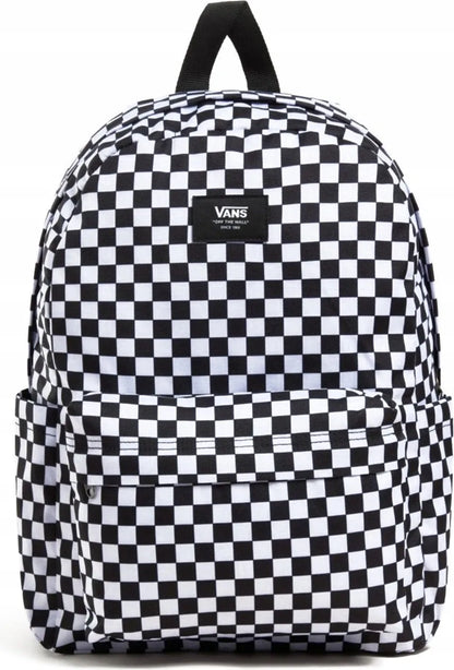 Vans Old Skool Grom Check mokyklinė kuprinė - juoda / balta