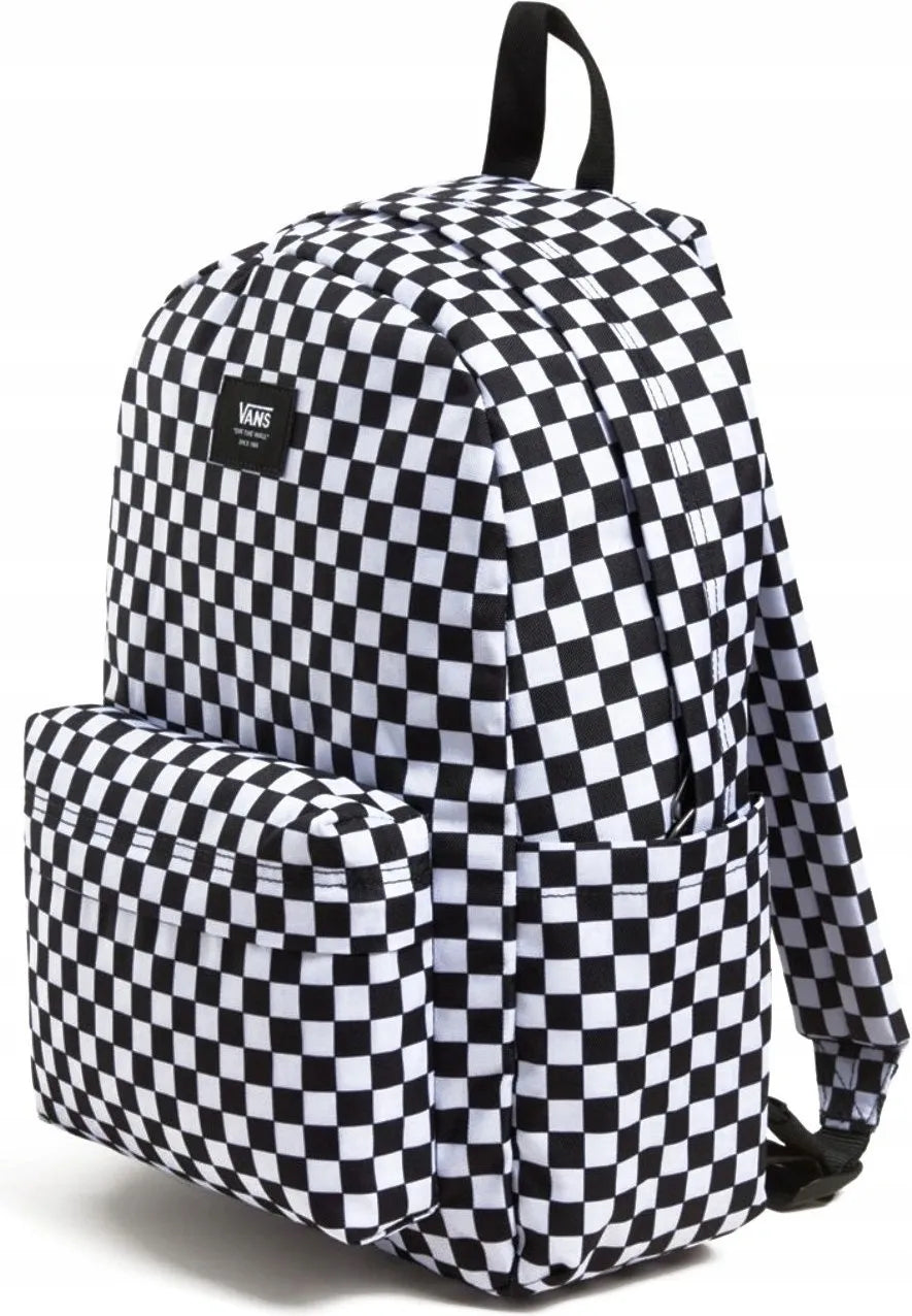 Vans Old Skool Grom Check mokyklinė kuprinė - juoda / balta