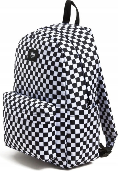 Vans Old Skool Grom Check mokyklinė kuprinė - juoda / balta