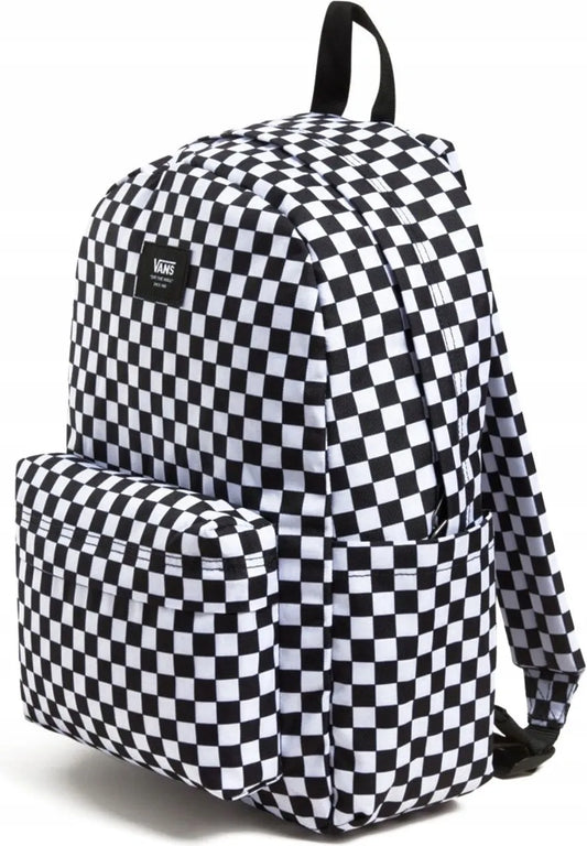 Vans Old Skool Grom Check mokyklinė kuprinė - juoda / balta