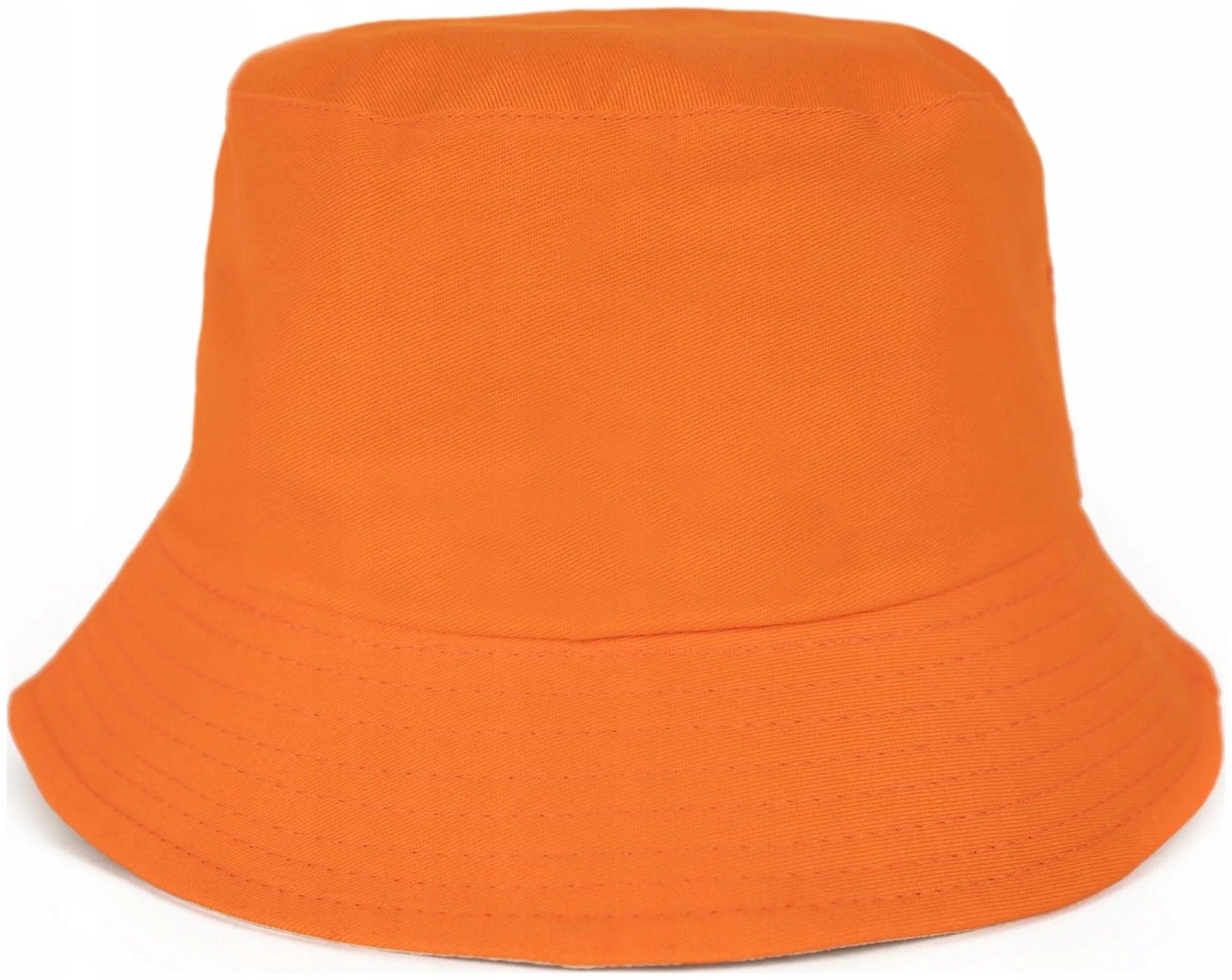 Vasaros skrybėlė Double Bucket - medvilninė klasikinė miesto stiliaus oranžinė