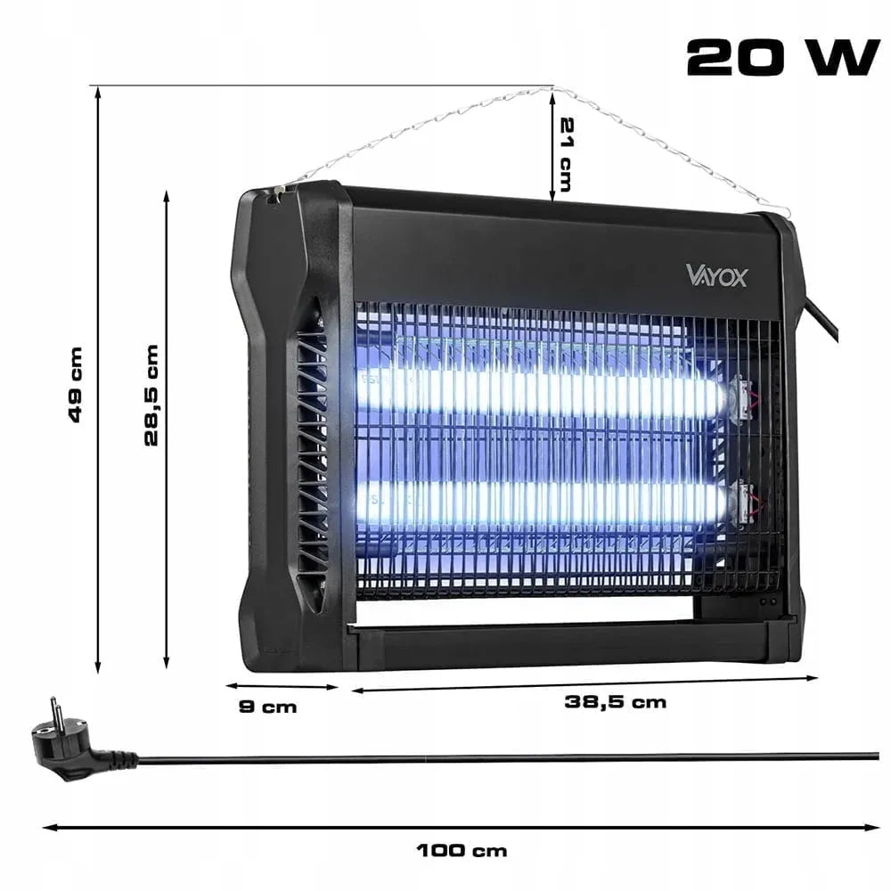 Vayox elektrinė vabzdžių gaudyklė, 20W, 100m²