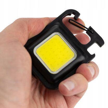 Vergionic miniatiūrinis LED COB žibintuvėlis 5 viename – atidarytuvas, stovas, magnetas ir raktų pakabukas