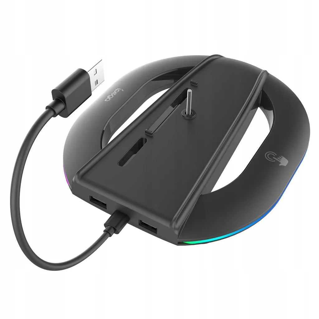 Vertikalus stovas su RGB apšvietimu, skirtas Sony PlayStation 5 / PS5 Slim / Pro