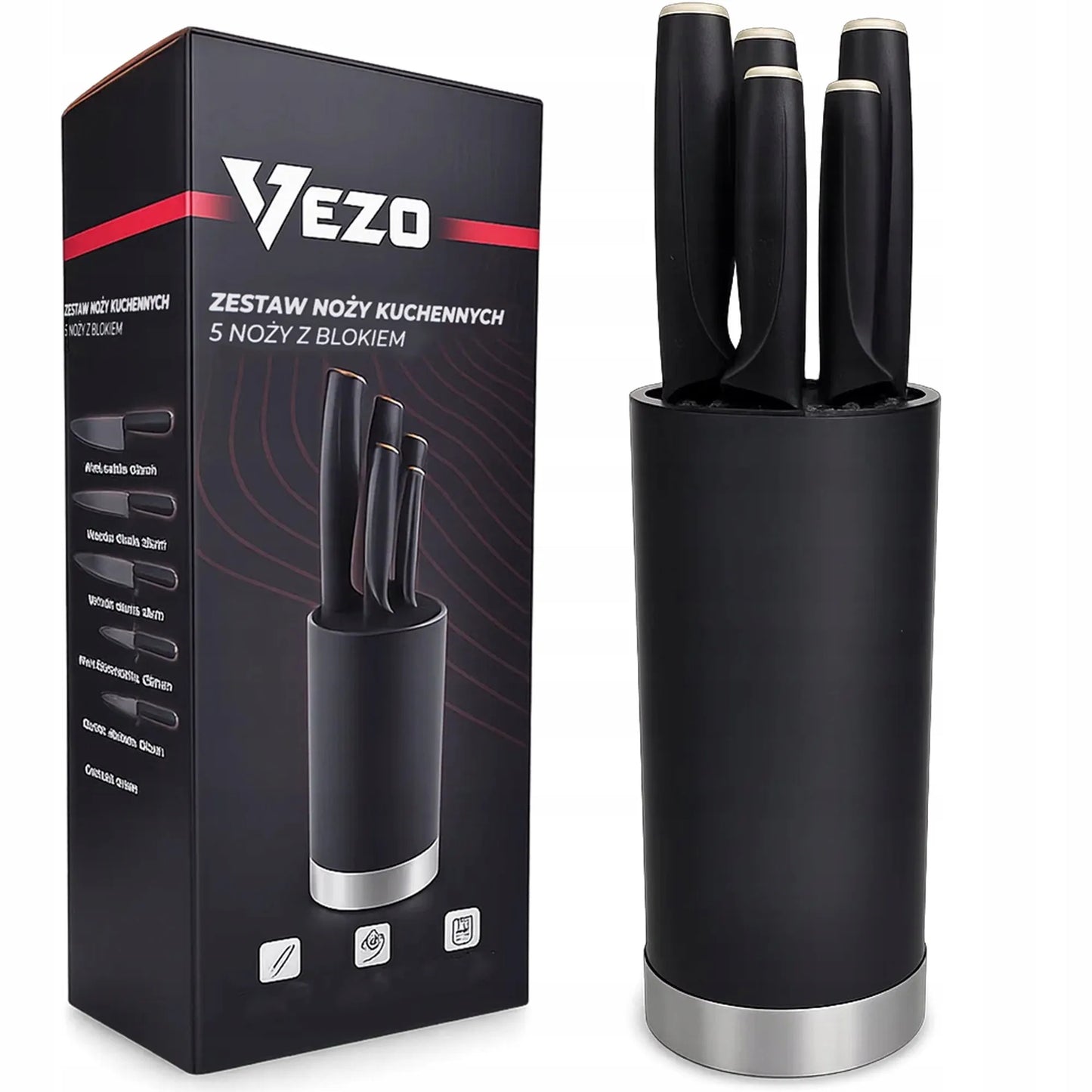 VEZO peilių rinkinys 5 vnt. stove, duonos peilis, virėjo peilis