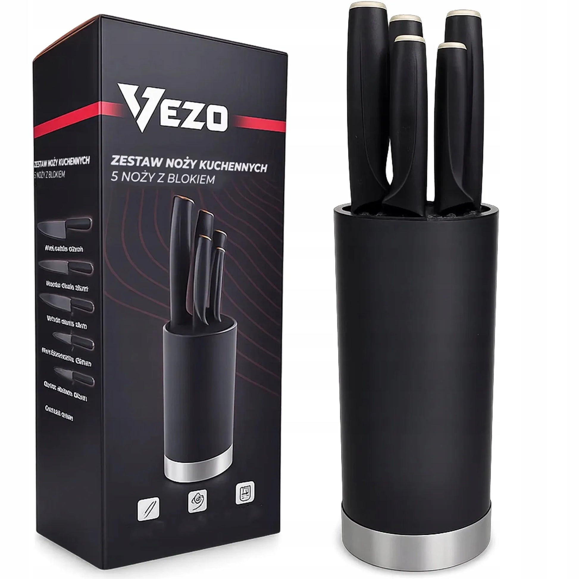 VEZO peilių rinkinys 5 vnt. stove, duonos peilis, virėjo peilis