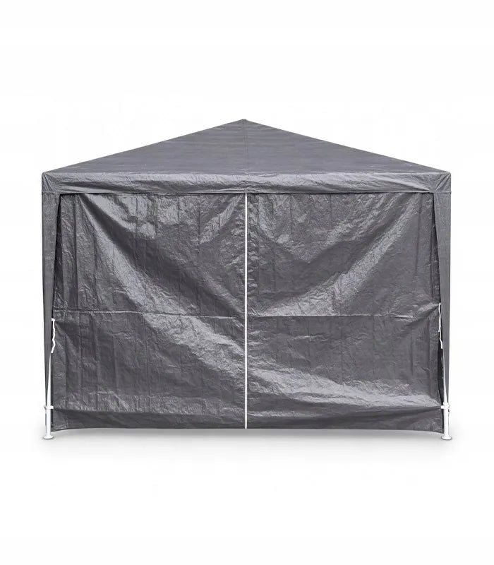 VidaXL juodas sodo paviljonas, 3 × 4 m