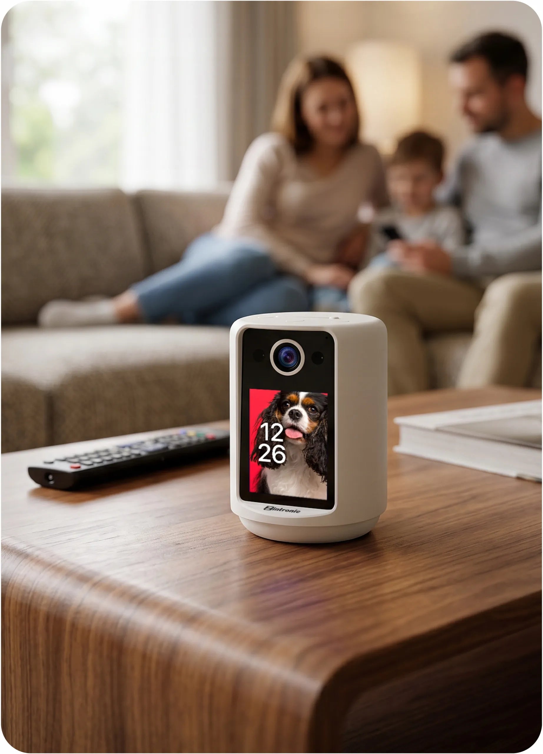 Vidinis „Wi-Fi“ besisukantis fotoaparatas, elektroninė auklė 2K su naktine lempa ir ekranu