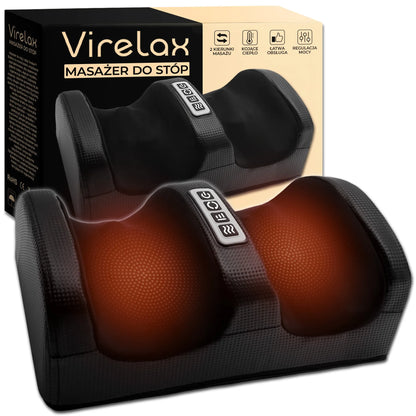 Virelax Shiatsu elektrinis kojų ir pėdų masažuoklis, gerinantis kraujotaką bei atpalaiduojantis