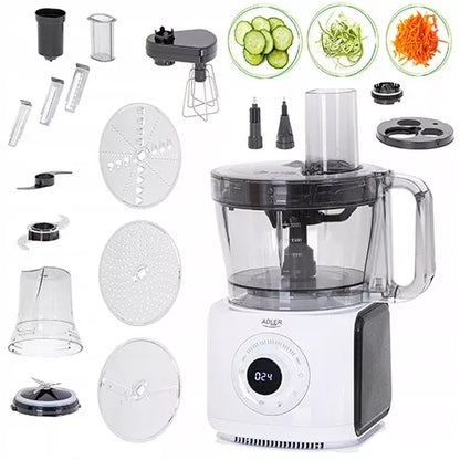 Virtuvinis kombainas Adler 2000W 3,5L 12 viename 7 greičių LCD